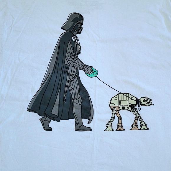 MAD😡 Engine Star Wars Darth Vader and AT-AT Walker Graphic Tee👕 - Picture 9 of 11